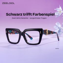 Ophelia Schwarz Quadratisch Brille0