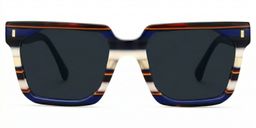 Laguer Blau Rechteckig Sonnenbrille0