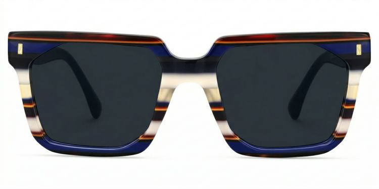 Laguer Blau Rechteckig Sonnenbrille