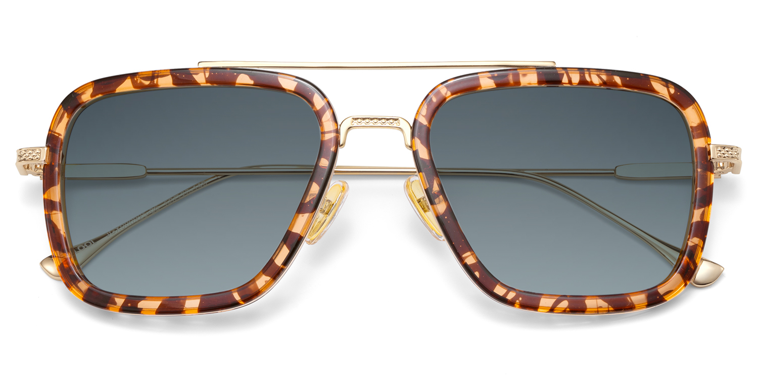 ZEELOOL Gifford Tortoise Pilot Brille