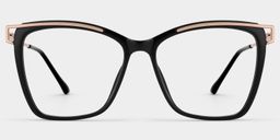 Matia Schwarz Quadratisch Brille0