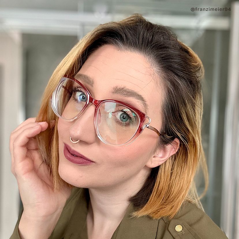 Chapman Rot Cateye Brille