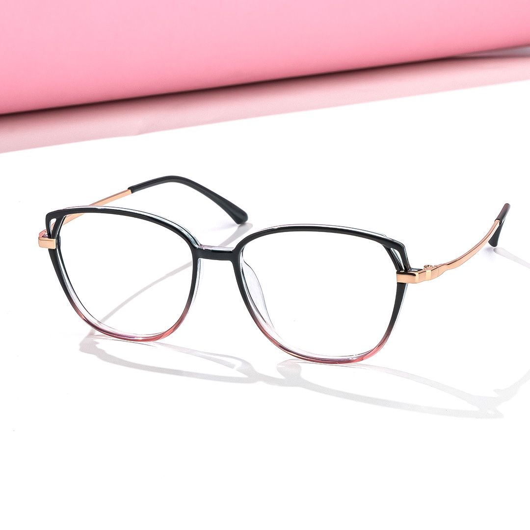 Haygood Schwarz-Rosa Cateye Brille1