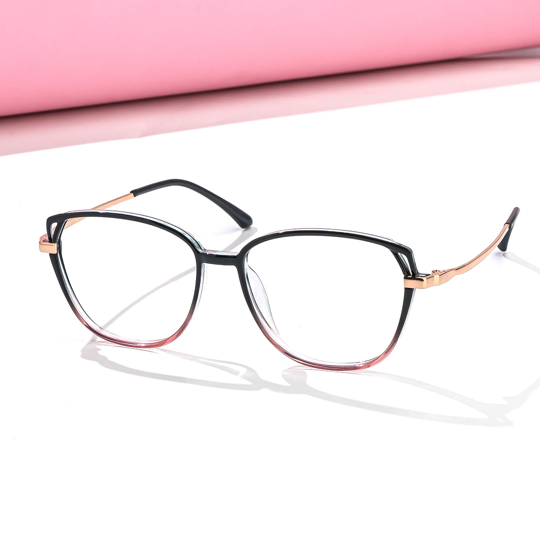 Haygood Schwarz-Rosa Cateye Brille1