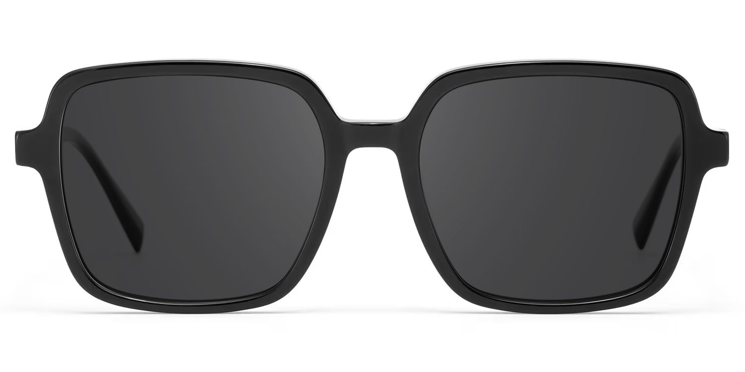 Ember Schwarz Square Polarisierte Sonnenbrille zum Autofahren | ZEELOOL0