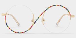 Alina Bunt Rund Brille0