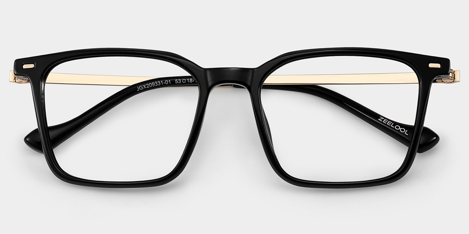 Archer Schwarz Rechteckig Brille2