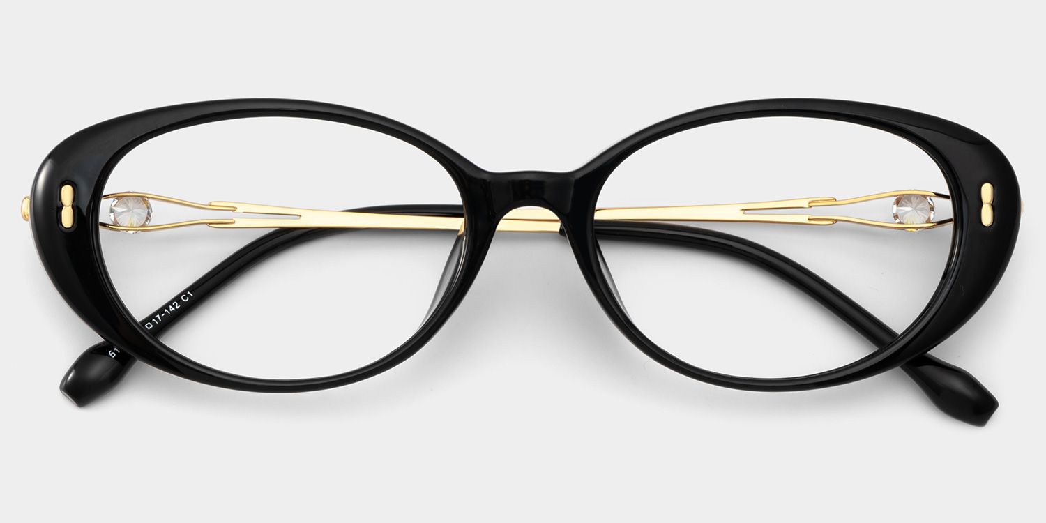 Blaire Schwarz Oval Brille2