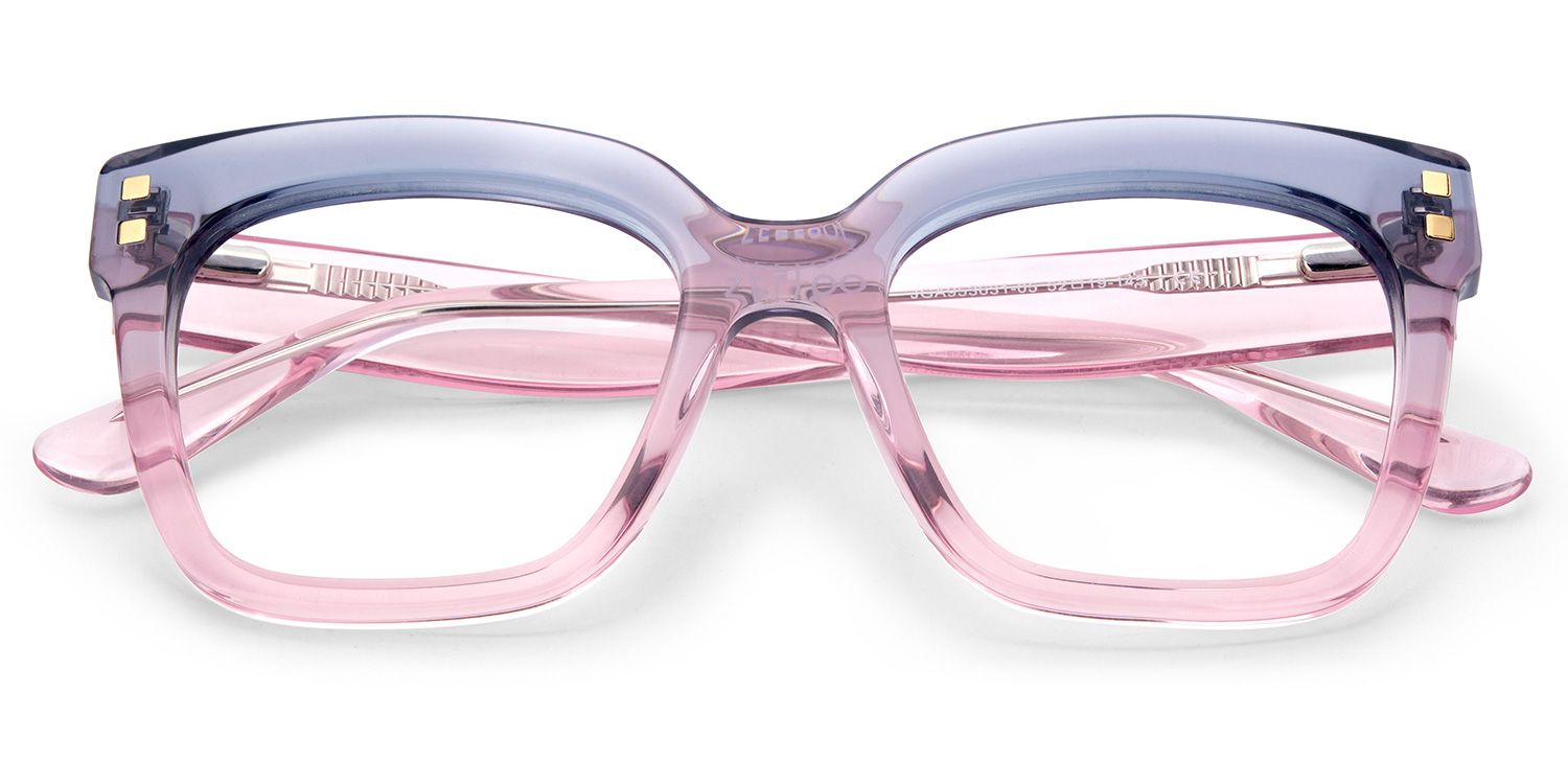 Minguela Grau-Rosa Quadratisch Brille1