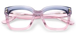 Minguela Grau-Rosa Quadratisch Brille1
