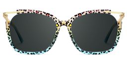 Sidibe Blau-Leo Quadratisch Sonnenbrille0