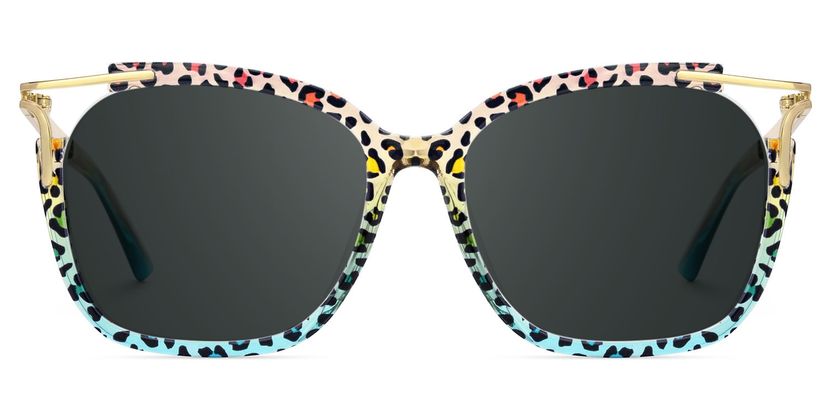 Sidibe Blau-Leo Quadratisch Sonnenbrille