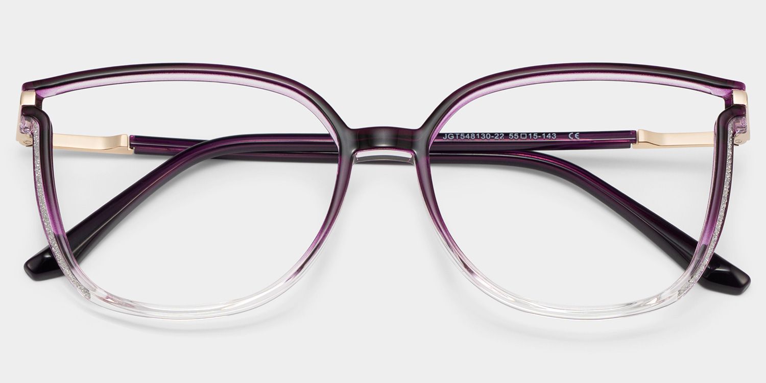 Walden Dunkellila Cateye Brille2