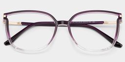 Walden Dunkellila Cateye Brille2