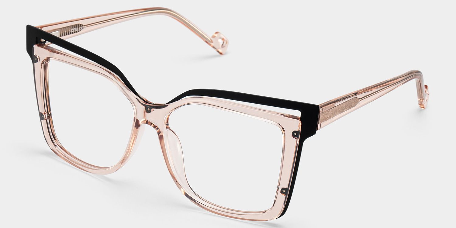 Twolla Beige Quadratisch Brille3