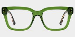 Zinnia Grün Rechteckig Brille3
