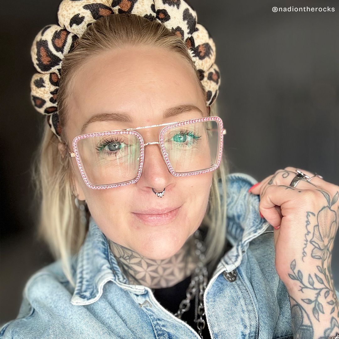 Diva Rosa-Gold Quadratisch Metall Brille6