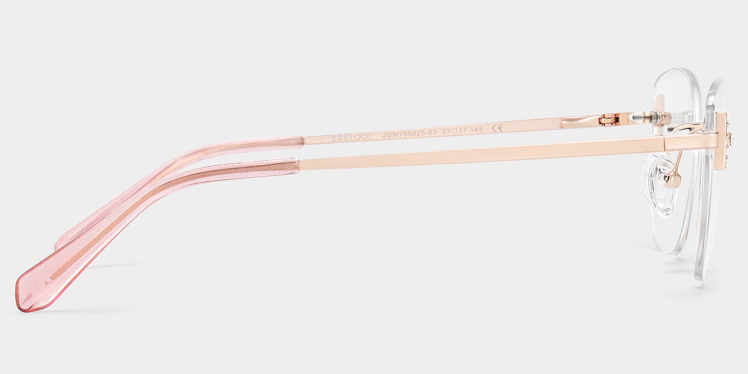 Jaxon Rosa-Gold Rechteckig Brille3