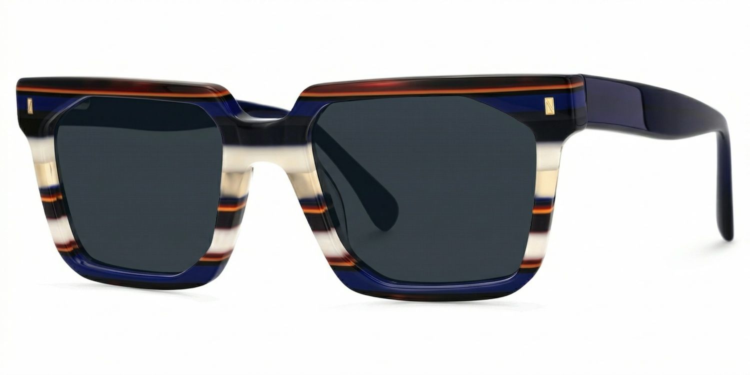 Laguer Rectangle Blau Rahmen-Sonnenbrille im Online-Sale | ZEELOOL2