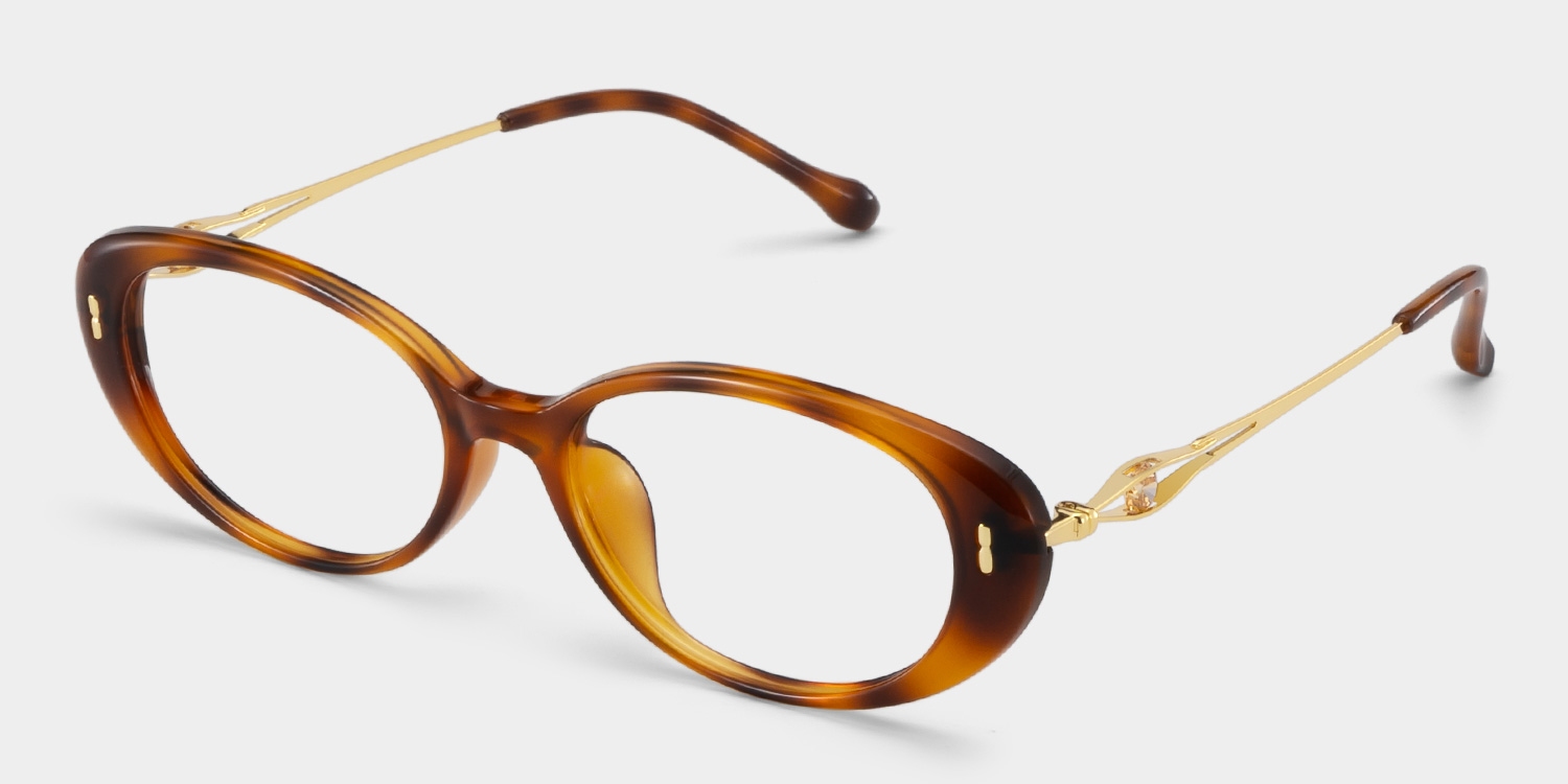Blaire Tortoise Oval Brille3