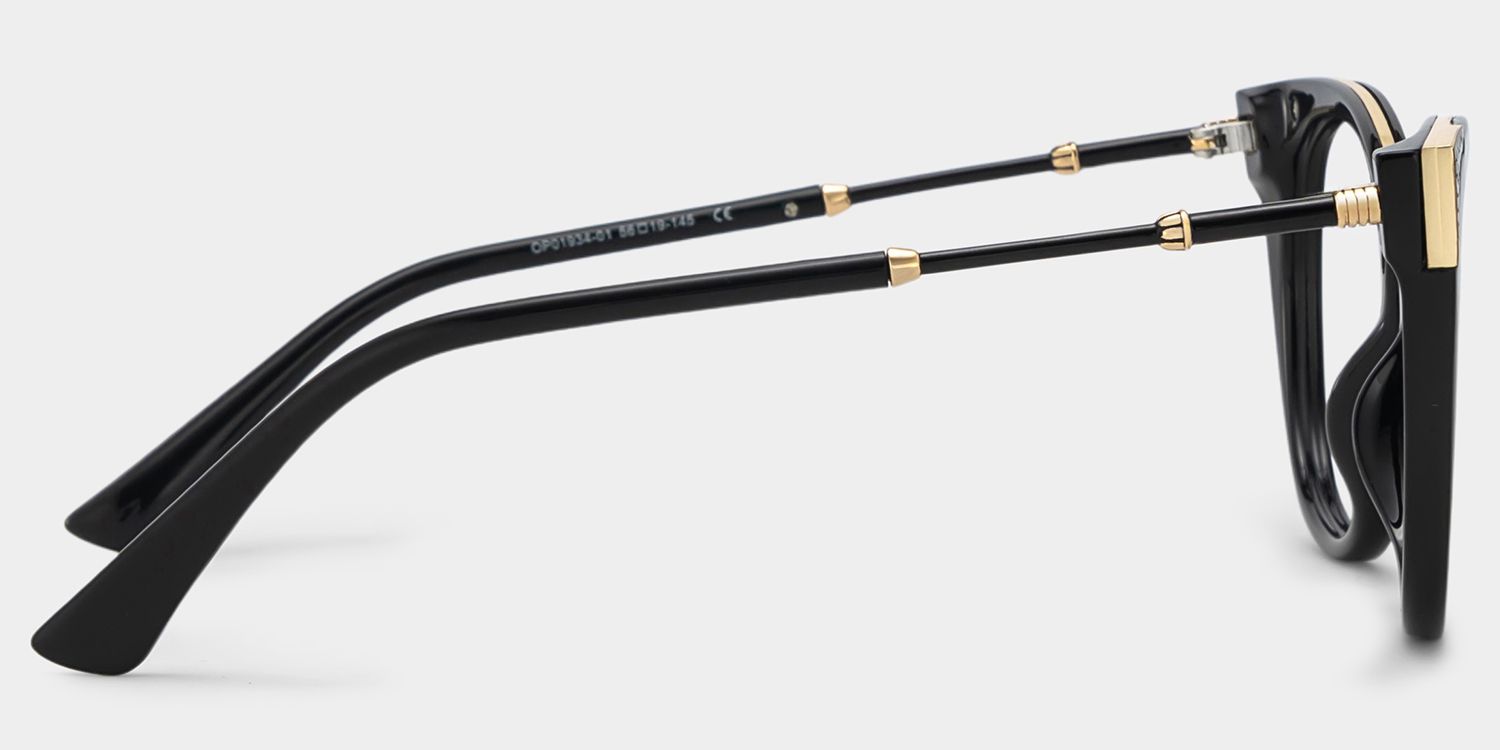 Dalton Schwarz Cateye Brille3