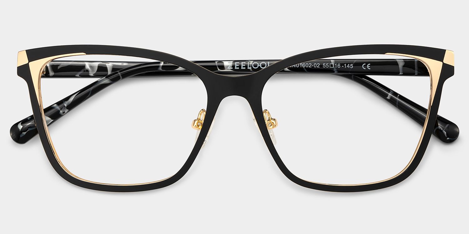 Elise Schwarz Rechteckig Brille3