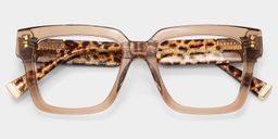 Caius Beige Quadratisch Brille4