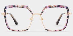 Chris Lila-Blumendruck Quadratisch Brille2