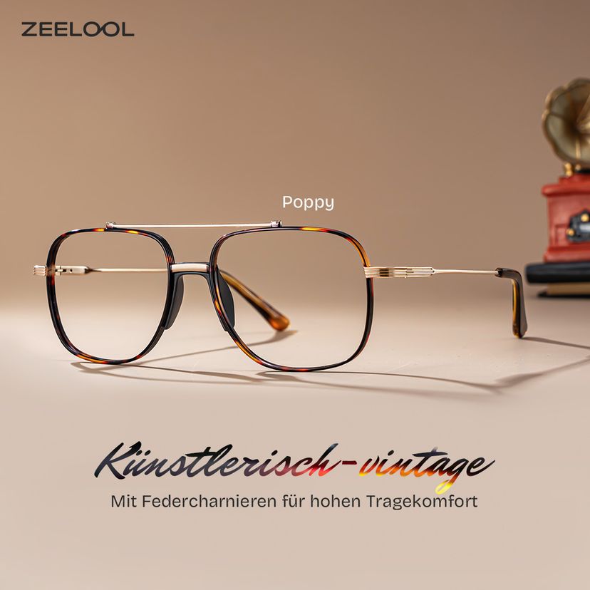 Poppy Tortoise Pilot Brille