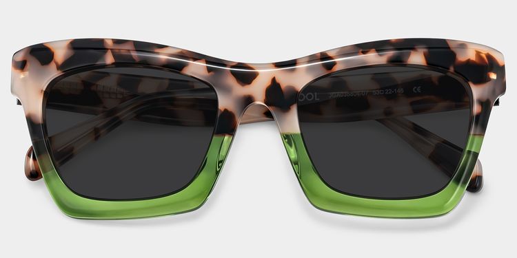 Benitez Grün-Tortoise Quadratisch Sonnenbrille