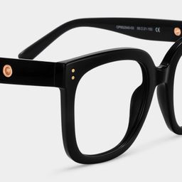Ebony Schwarz Quadratisch Brille4
