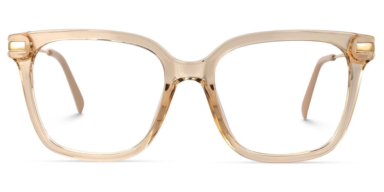Jacqui Beige Quadratisch Brille0