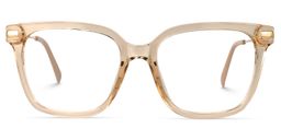 Jacqui Beige Quadratisch Brille0