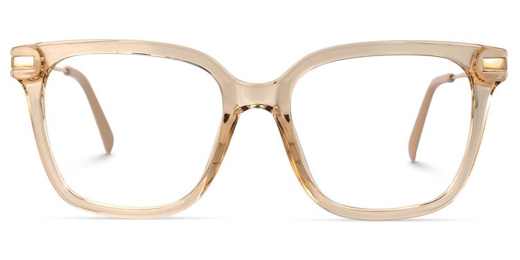 Jacqui Beige Quadratisch Brille