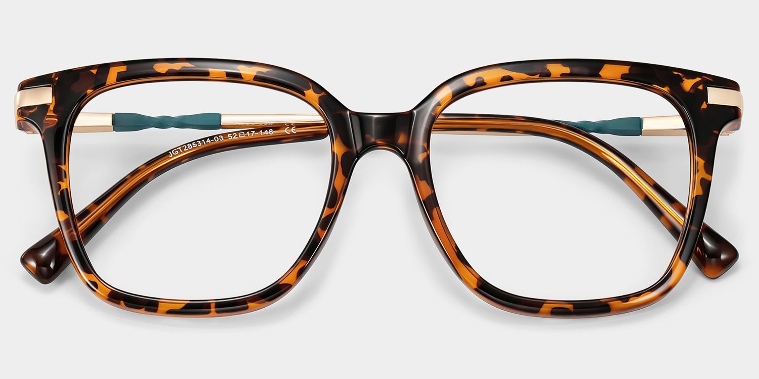 Jacqui Quadratische Schildpatt-Brille2