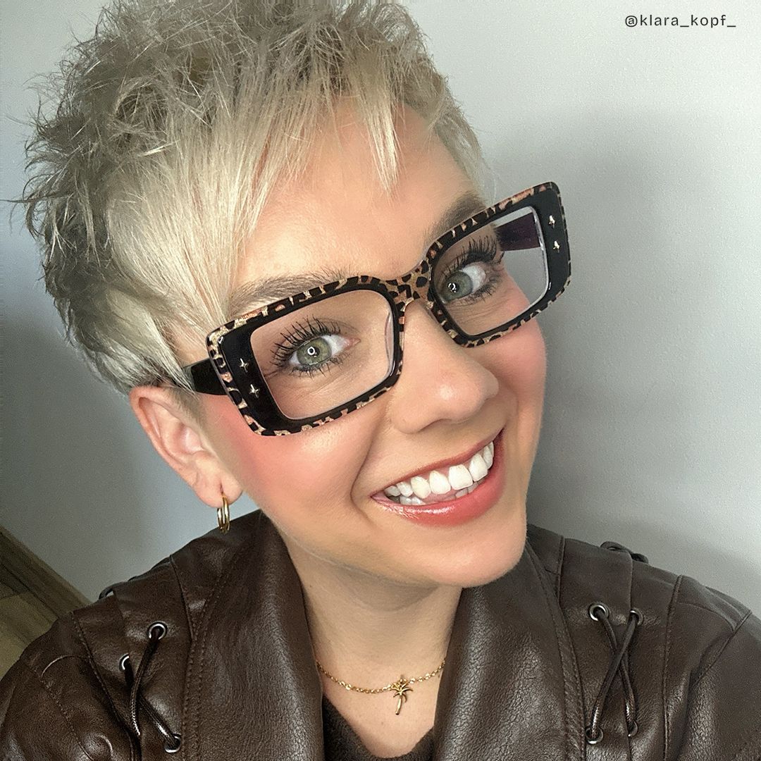 Gleam Leo Rechteckig Acetat Brille6