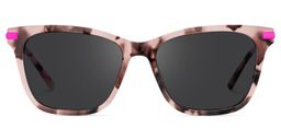Eliot Rosa-Tortoise Rechteckig Sonnenbrille0
