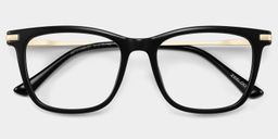 Selena Schwarz Rechteckig Brille2