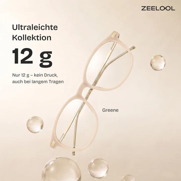 Greene Beige Quadratische Brille aus Materialmix für Damen | ZEELOOL1
