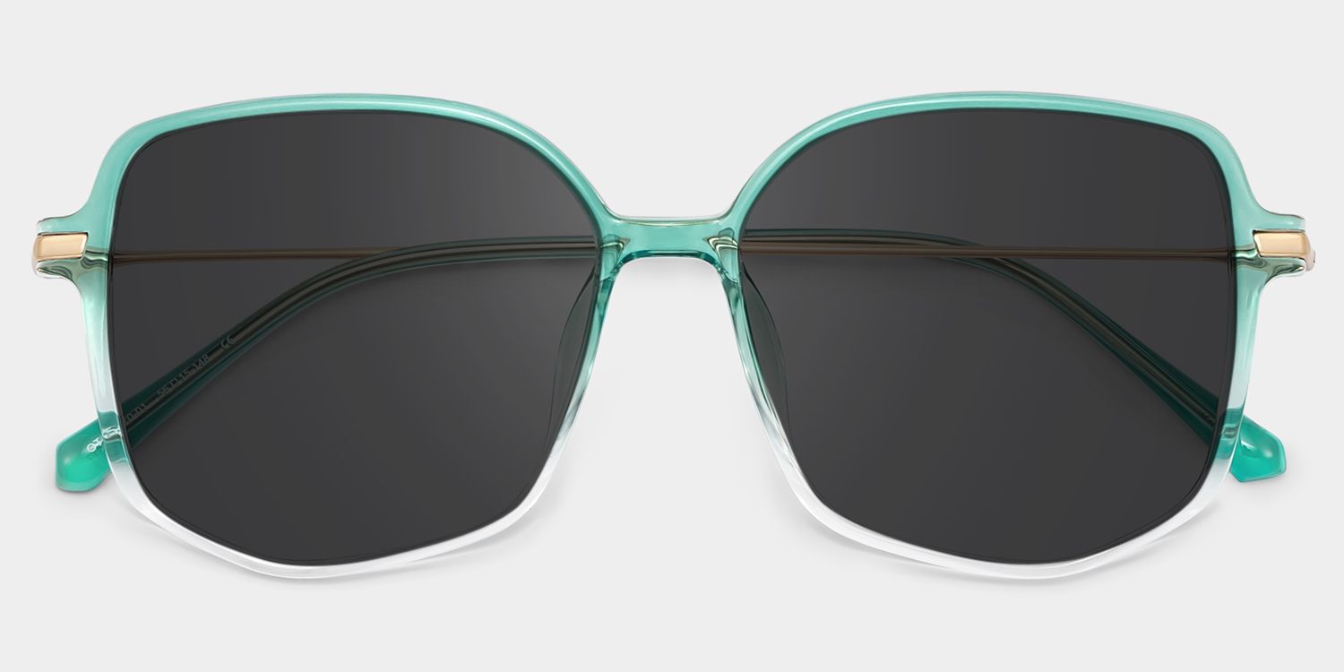 Payton Geometric Grün Sonnenbrillen für Damen und Herren | ZEELOOL1