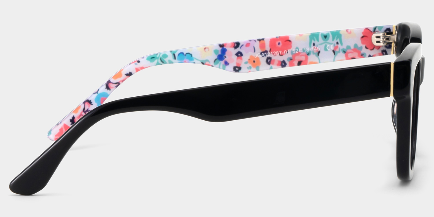 Zinnia Schwarz Rechteckig Brille6