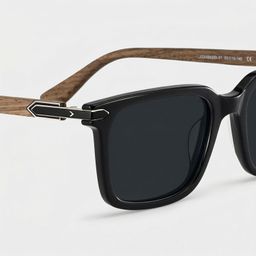 Noah Schwarz Rechteckig Sonnenbrille4