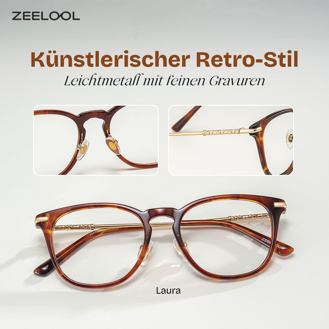 Laura Tortoise Quadratisch Brille2