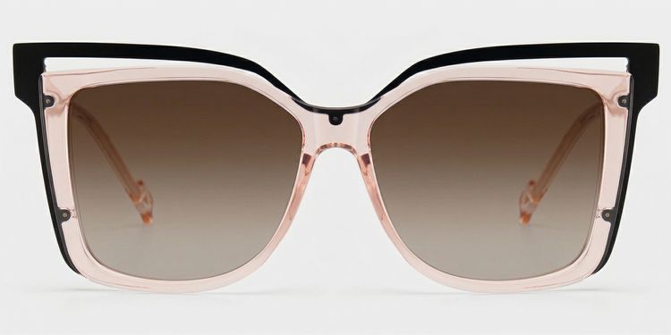 Twolla Beige Quadratisch Brille