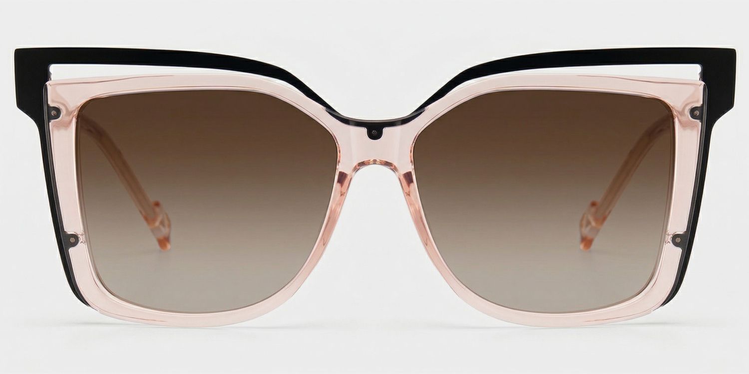 Twolla Beige Quadratisch Brille0