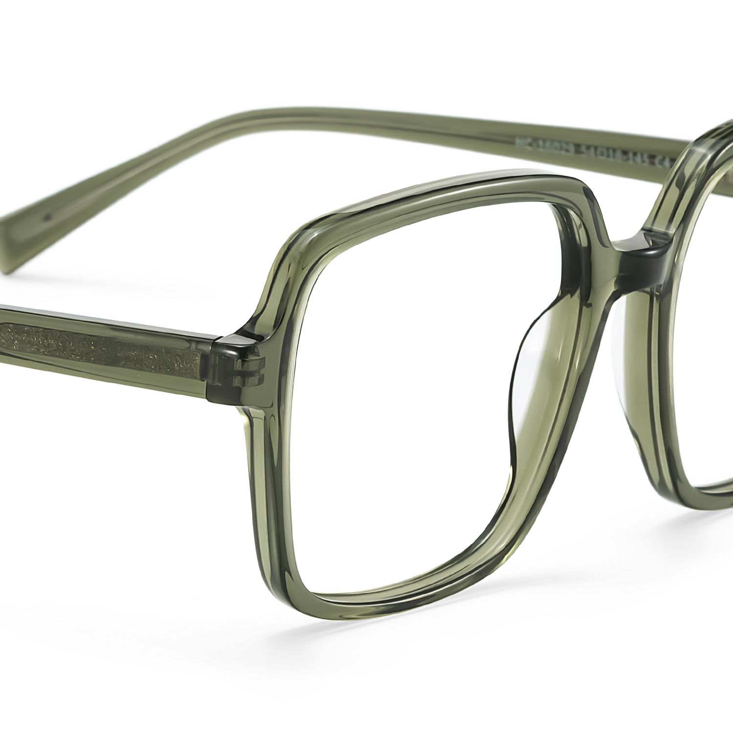 Ember Grün Quadratisch Brille6