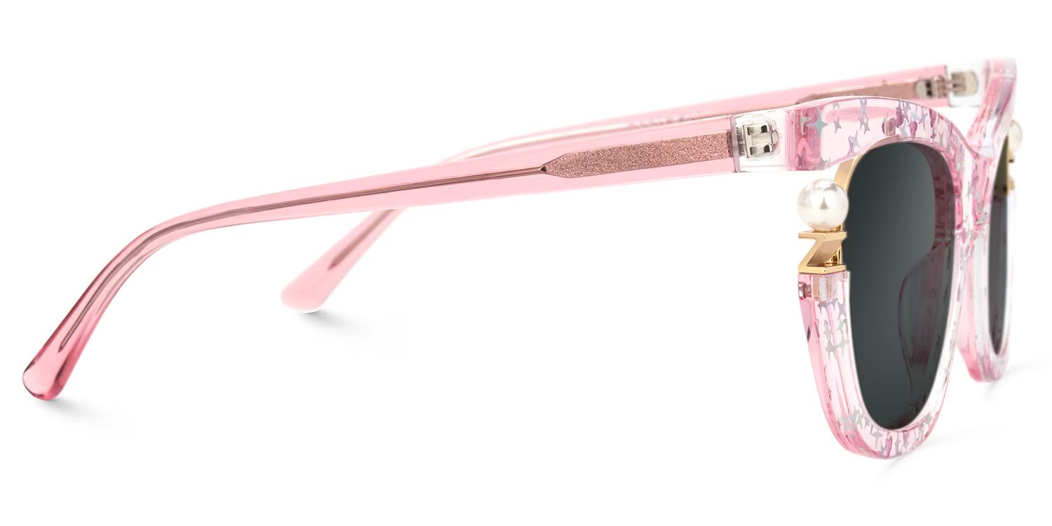 Pearl Rosa Cateye Gemischte Materialien Brille3