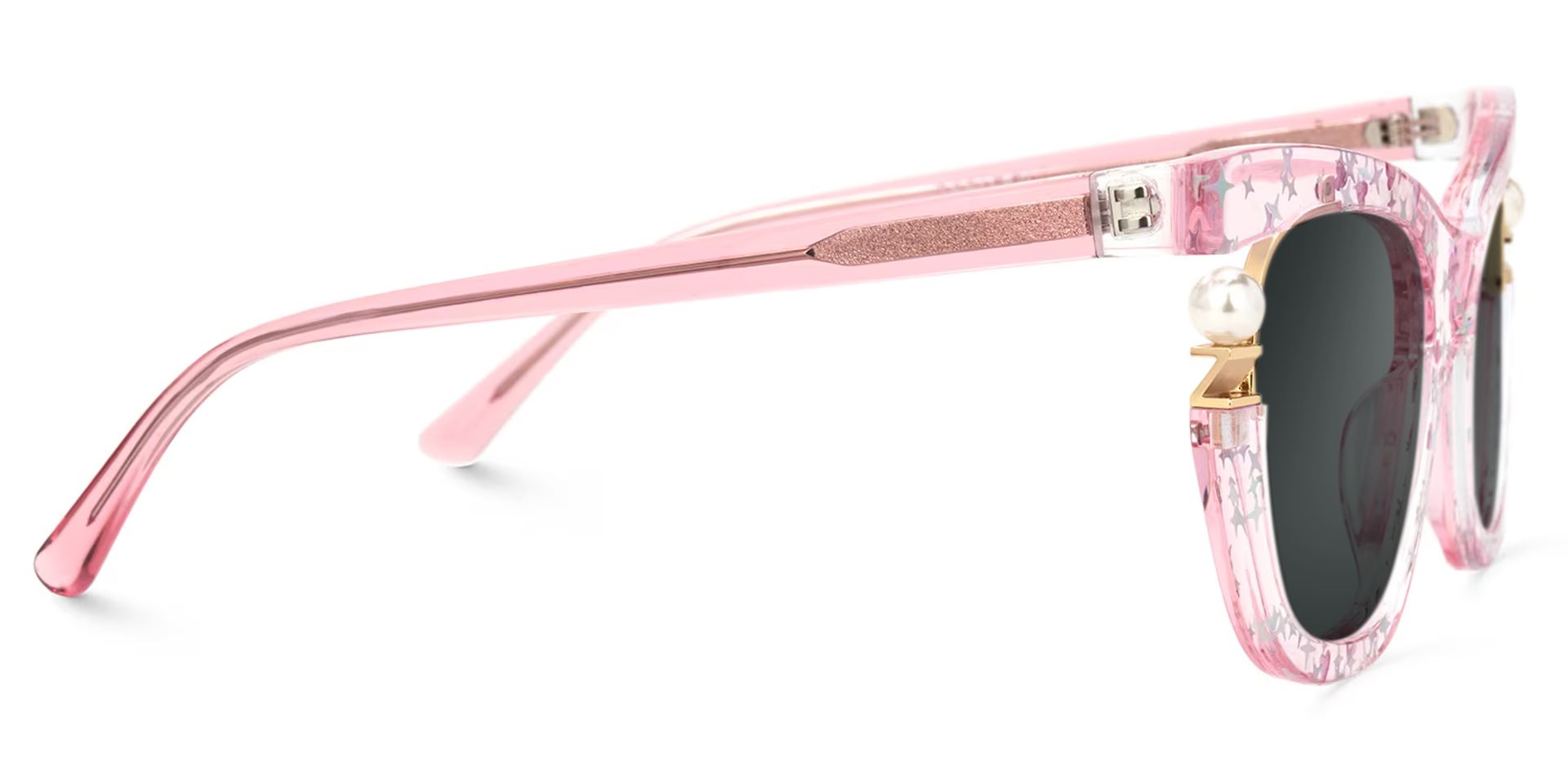 Pearl Rosa Cateye Gemischte Materialien Brille3