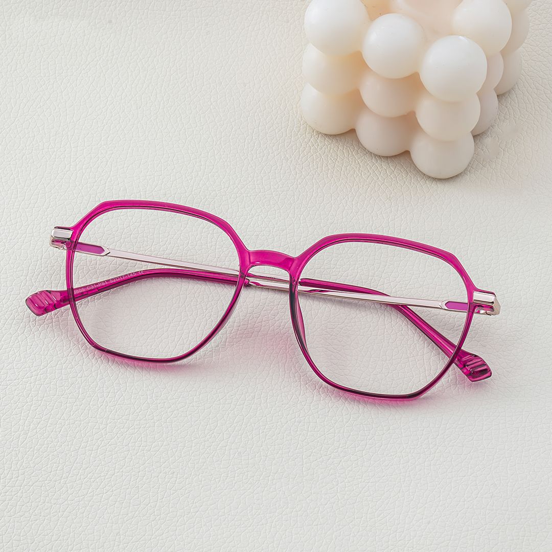 Helena Rot Geometrisch Gemischte Materialien Brille0