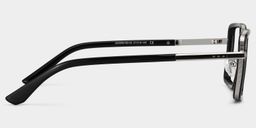 Hunter Schwarz Quadratisch Brille4